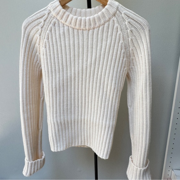 Uniqlo Sweaters - Uniqlo x JW ANDERSON Cream Ribbed Crew Neck Sweater